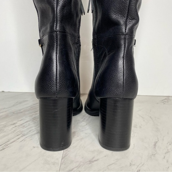 Sam Edelman Elsy Black Leather Heeled Tall Boot 11M - Picture 4 of 15